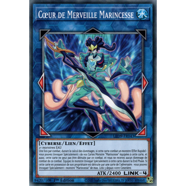 Cœur de Merveille Marincesse - LED9-FR043 - Cartes Yu-Gi-Oh!