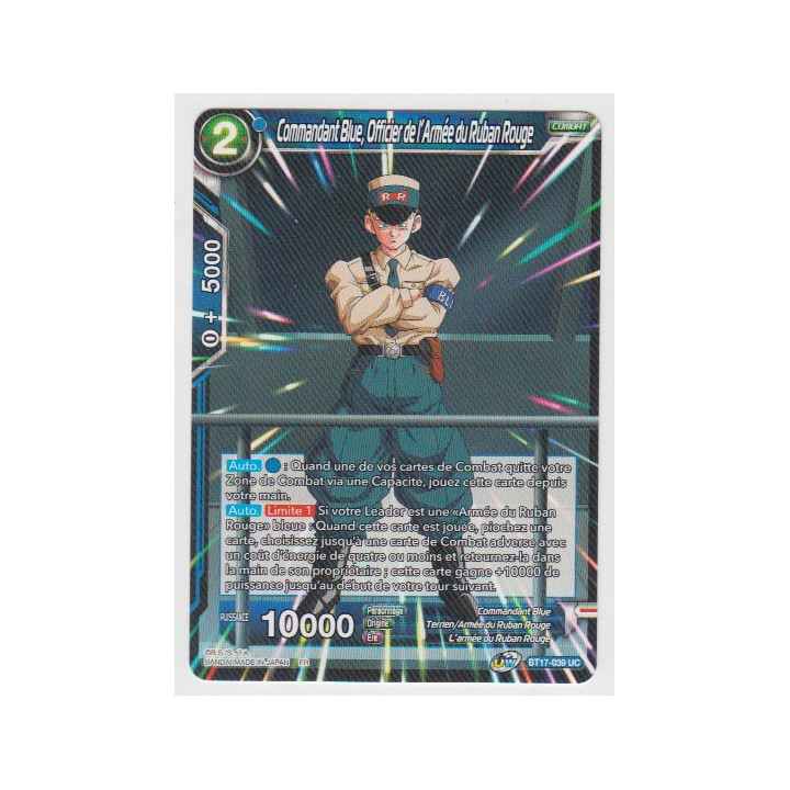 B17-039 Commandant Blue, Officier de l'Armée du Ruban Rouge - Cartes Dragon Ball Super