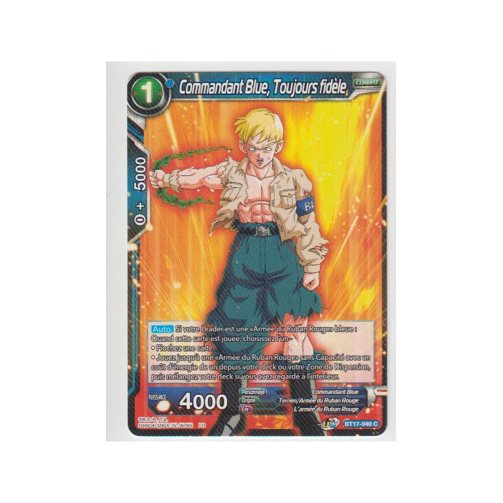 B17-040 Commandant Blue, Toujours fidèle - Cartes Dragon Ball Super