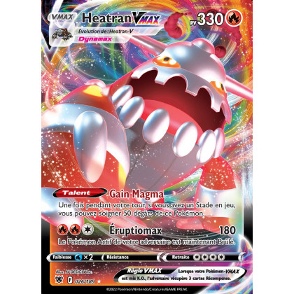 Heatran VMAX - EB10 026/189 - Astres Radieux SWSH10 - Cartes Pokémon