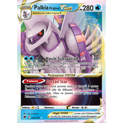 Palkia Originel VSTAR - EB10 040/189 - Astres Radieux SWSH10 - Cartes Pokémon