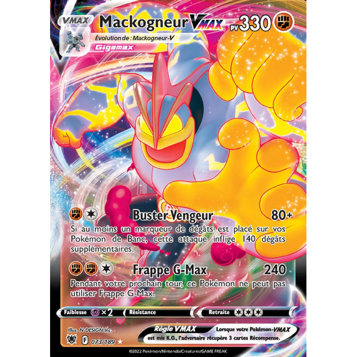 Mackogneur VMAX - EB10 073/189 - Astres Radieux SWSH10 - Cartes Pokémon