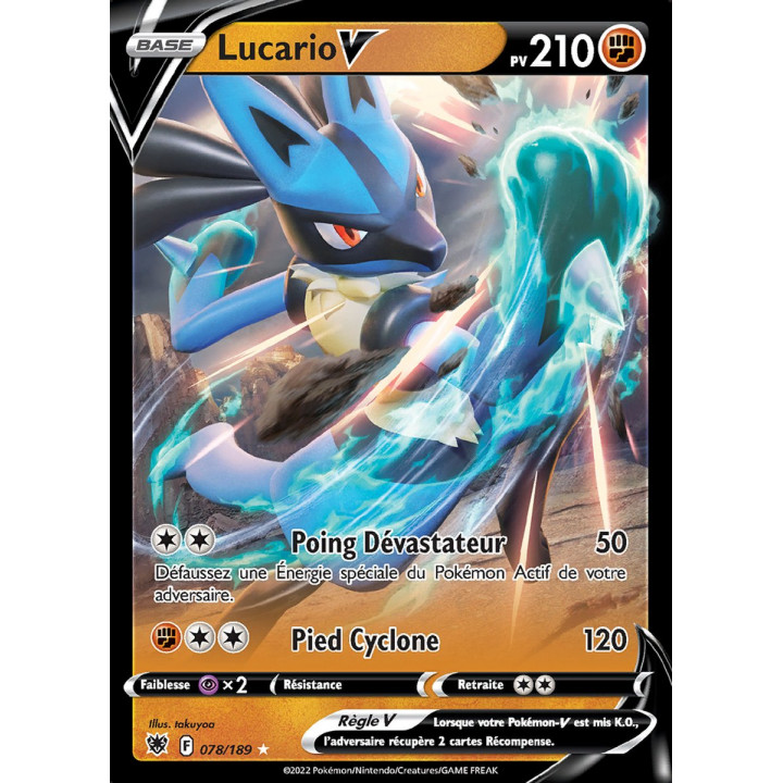 Lucario V - EB10 078/189 - Astres Radieux SWSH10 - Cartes Pokémon