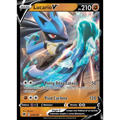 Lucario V - EB10 078/189 - Astres Radieux SWSH10 - Cartes Pokémon