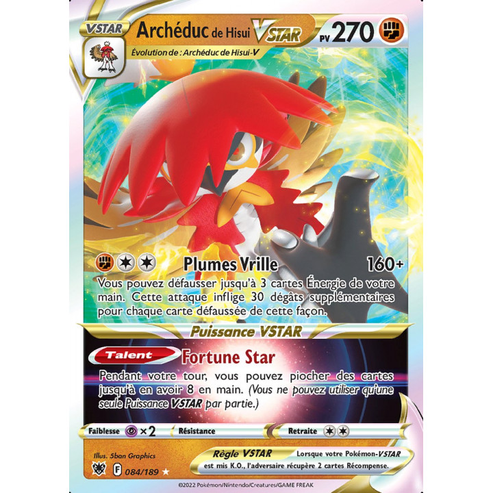 Archéduc De Hisui Vstar Eb10 084189 Astres Radieux Swsh10 Carte Pokémon à Lunité