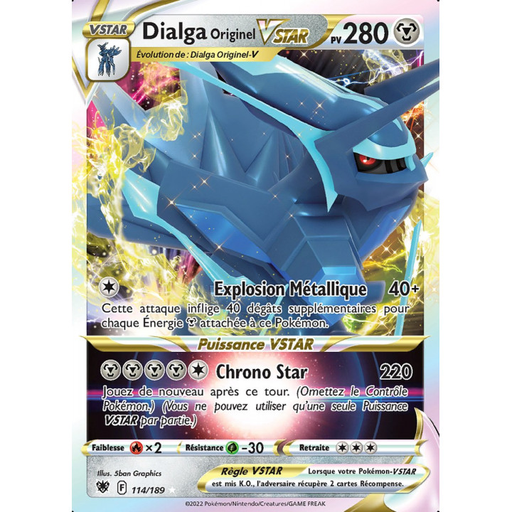 Dialga Originel VSTAR - EB10 114/189 - Astres Radieux SWSH10 - Cartes Pokémon