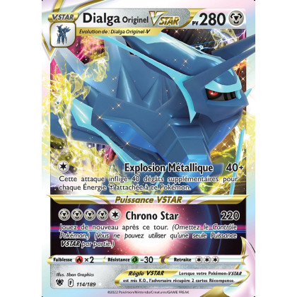 Dialga Originel VSTAR - EB10 114/189 - Astres Radieux SWSH10 - Cartes Pokémon