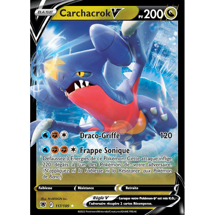 Carchacrok V - EB10 117/189 - Astres Radieux SWSH10 - Cartes Pokémon