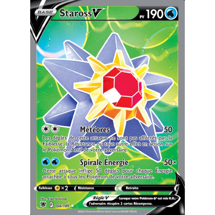 Staross V - EB10 166/189 - Astres Radieux SWSH10 - Cartes Pokémon