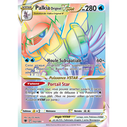 Palkia Originel VSTAR - EB10 192/189 - Astres Radieux SWSH10 - Cartes Pokémon