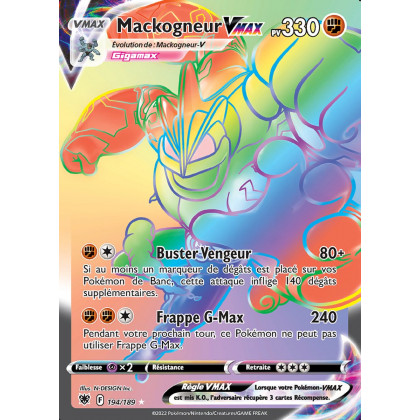 Mackogneur VMAX - EB10 194/189 - Astres Radieux SWSH10 - Cartes Pokémon